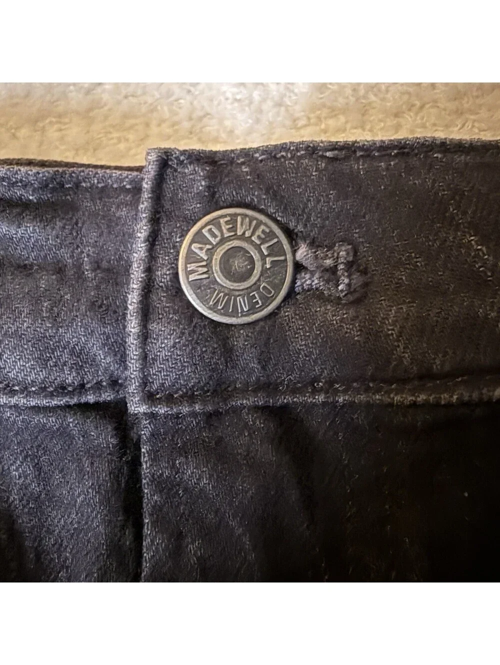Madewell Women’s High-Rise Sailor Shorts Size 24 Black Denim Stretch